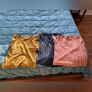 Bundle of 3 women’s Large shirts - Boden, L.L. Bean, Pact